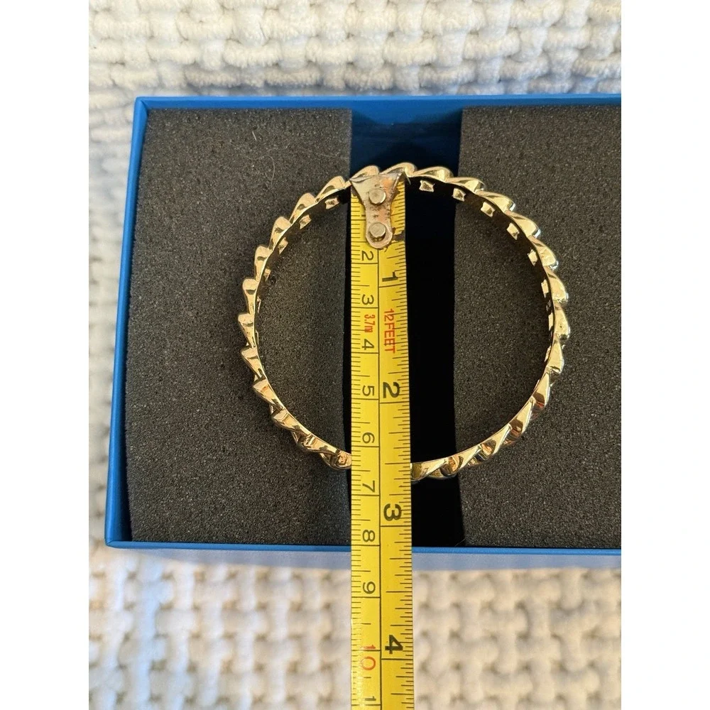 R.J. Graziano Multi-Row Statement Cuff Bracelet Gold & Crystal Accents NIB